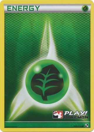 Grass Energy (105/114) (Play Pokemon Promo) [Black & White: Base Set] | PLUS EV GAMES 