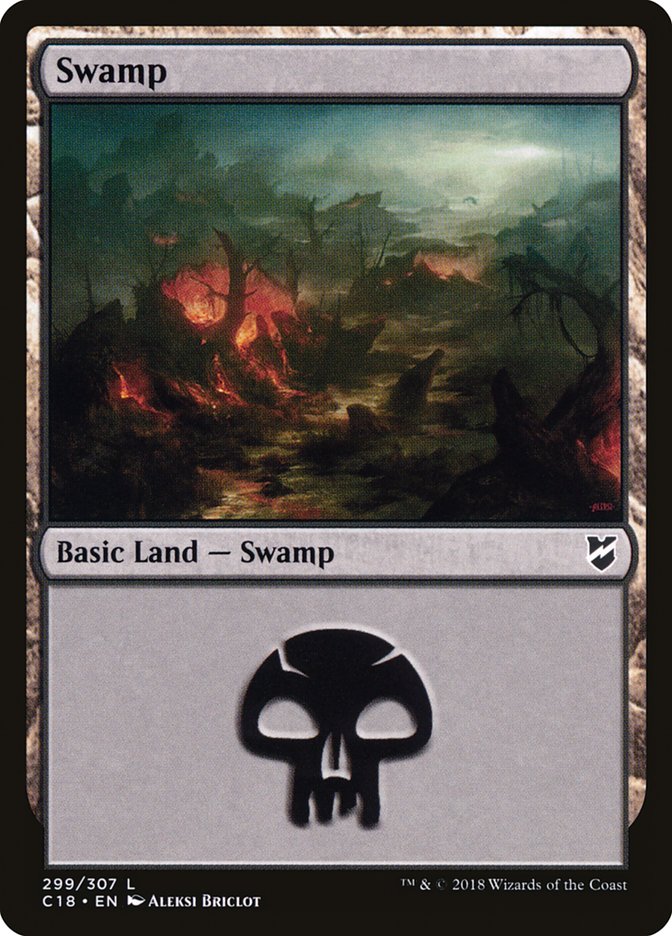 Swamp (299) [Commander 2018] | PLUS EV GAMES 