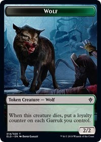 Wolf // Food (17) Double-sided Token [Throne of Eldraine Tokens] | PLUS EV GAMES 