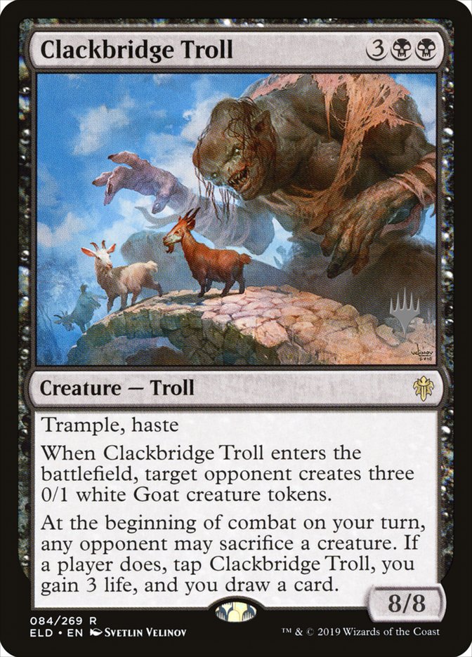 Clackbridge Troll (Promo Pack) [Throne of Eldraine Promos] | PLUS EV GAMES 