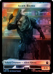 Alien Rhino // Mutant Double-Sided Token (Surge Foil) [Doctor Who Tokens] | PLUS EV GAMES 