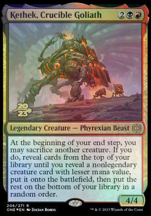 Kethek, Crucible Goliath [Phyrexia: All Will Be One Prerelease Promos] | PLUS EV GAMES 