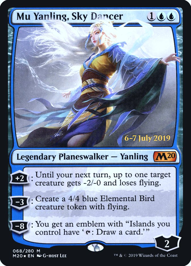 Mu Yanling, Sky Dancer  [Core Set 2020 Prerelease Promos] | PLUS EV GAMES 