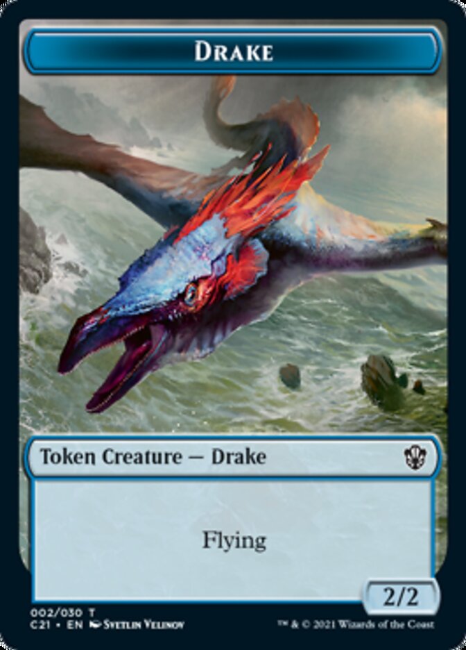 Drake // Elemental (002) Token [Commander 2021 Tokens] | PLUS EV GAMES 