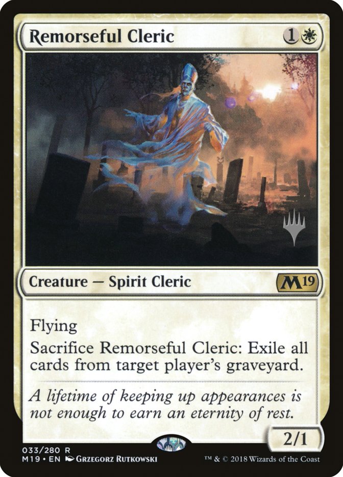 Remorseful Cleric (Promo Pack) [Core Set 2019 Promos] | PLUS EV GAMES 