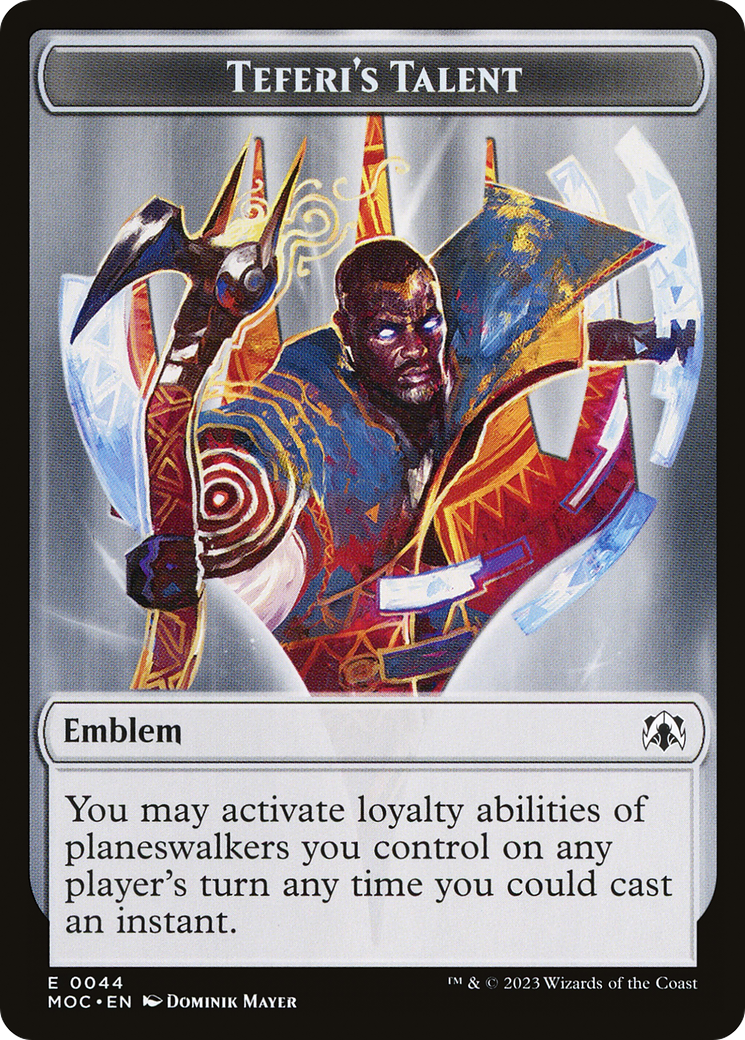 Elemental (02) // Teferi's Talent Emblem Double-Sided Token [March of the Machine Commander Tokens] | PLUS EV GAMES 