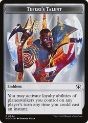 Elemental (02) // Teferi's Talent Emblem Double-Sided Token [March of the Machine Commander Tokens] | PLUS EV GAMES 