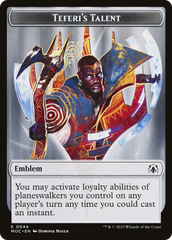 First Mate Ragavan // Teferi's Talent Emblem Double-Sided Token [March of the Machine Commander Tokens] | PLUS EV GAMES 