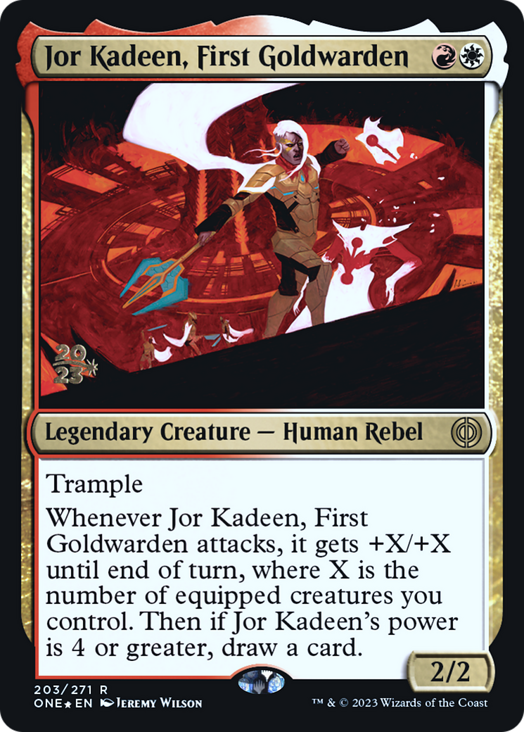 Jor Kadeen, First Goldwarden [Phyrexia: All Will Be One Prerelease Promos] | PLUS EV GAMES 