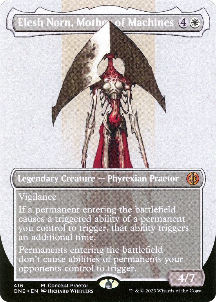 Elesh Norn, Mother of Machines (Borderless Concept Praetors) [Phyrexia: All Will Be One] | PLUS EV GAMES 