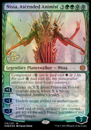 Nissa, Ascended Animist [Phyrexia: All Will Be One Prerelease Promos] | PLUS EV GAMES 