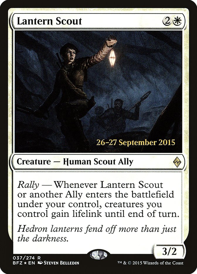 Lantern Scout  [Battle for Zendikar Prerelease Promos] | PLUS EV GAMES 