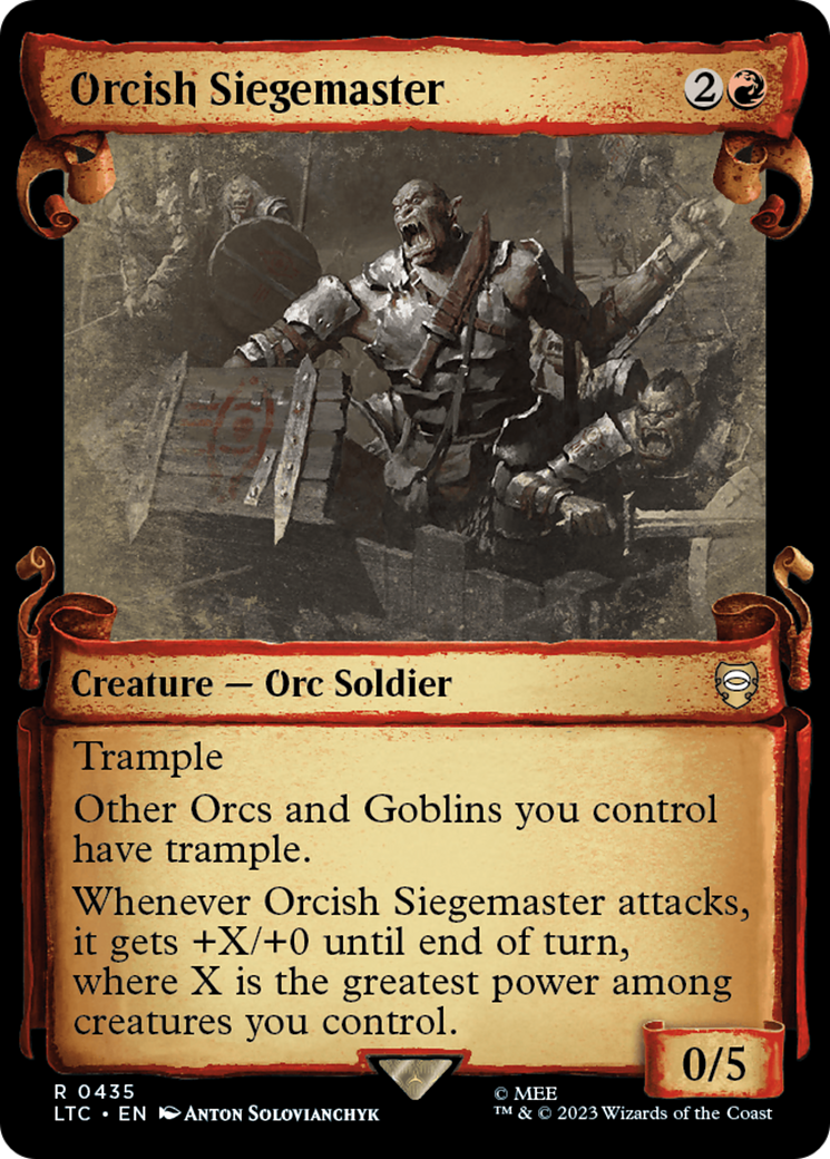 Orcish Siegemaster [The Lord of the Rings: Tales of Middle-Earth Commander Showcase Scrolls] | PLUS EV GAMES 