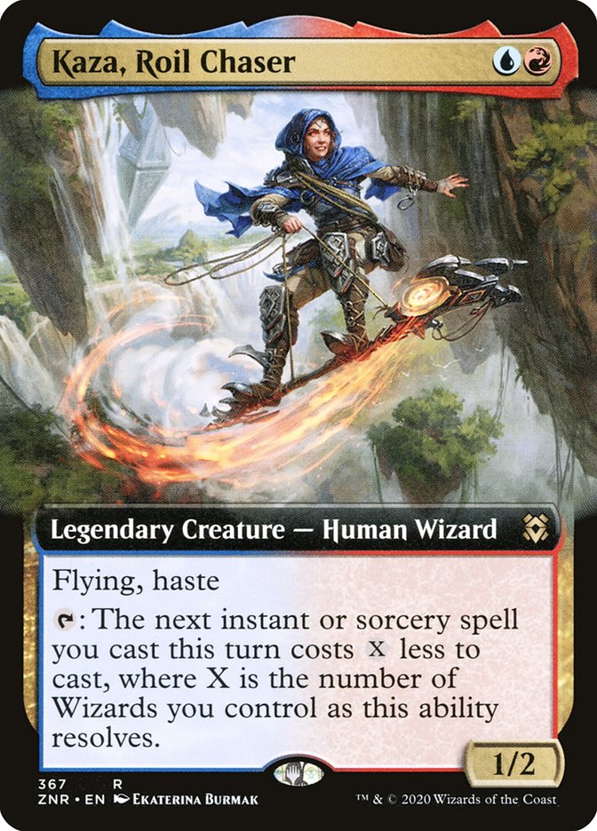 Kaza, Roil Chaser (Extended) [Zendikar Rising Extended Art] | PLUS EV GAMES 