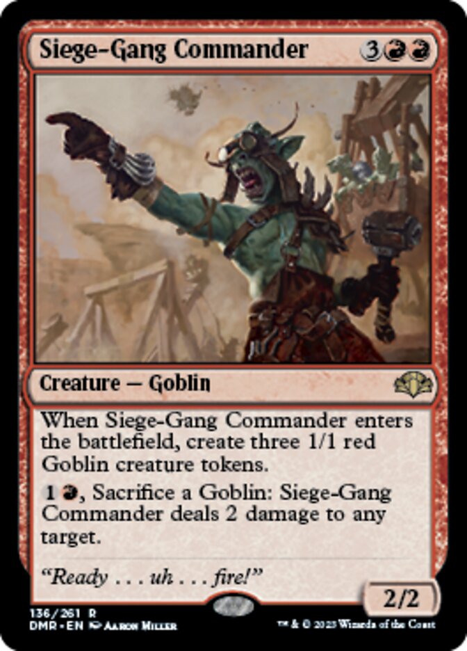 Siege-Gang Commander [Dominaria Remastered] | PLUS EV GAMES 