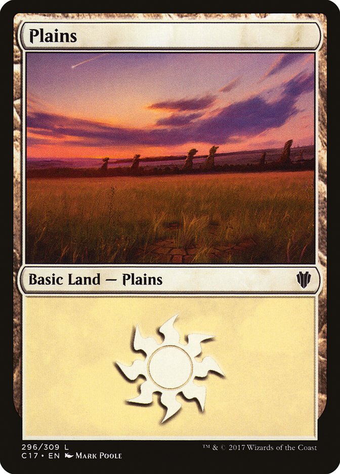 Plains (296) [Commander 2017] | PLUS EV GAMES 