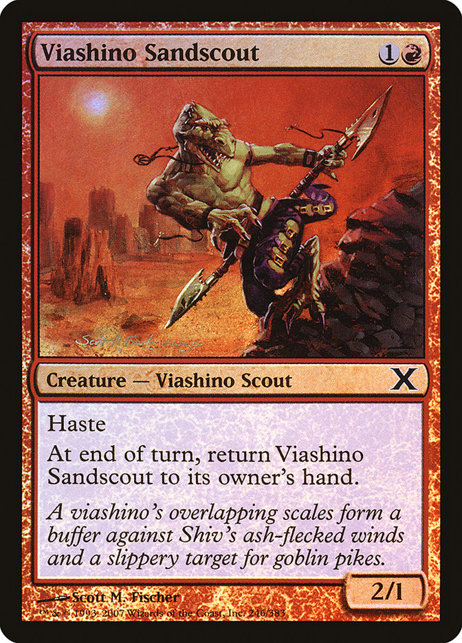 Viashino Sandscout (Premium Foil) [Tenth Edition] | PLUS EV GAMES 