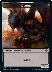 Demon // Demon Double-Sided Token [Starter Commander Decks] | PLUS EV GAMES 