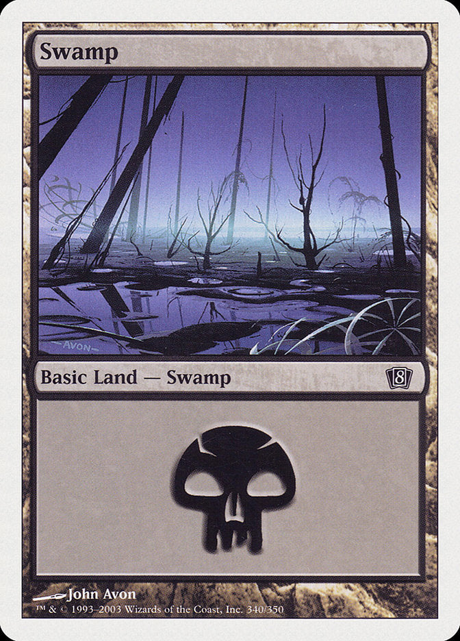 Swamp (340) [Eighth Edition] | PLUS EV GAMES 