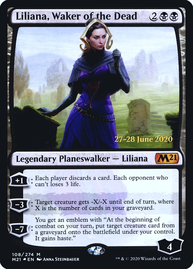 Liliana, Waker of the Dead  [Core Set 2021 Prerelease Promos] | PLUS EV GAMES 