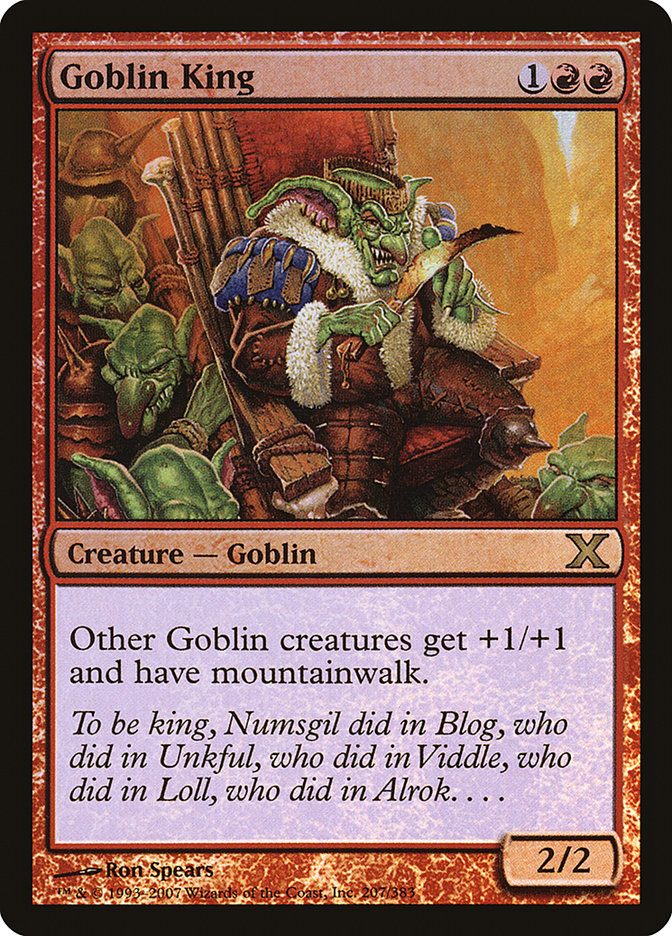 Goblin King (Premium Foil) [Tenth Edition] | PLUS EV GAMES 