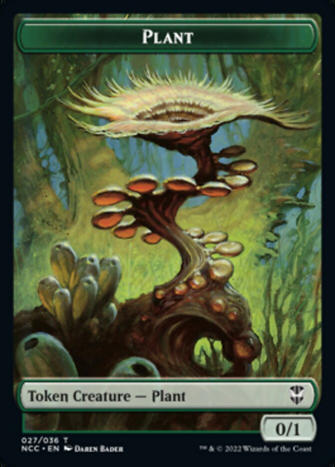 Plant // Treasure (015) Double-sided Token [Streets of New Capenna Commander Tokens] | PLUS EV GAMES 