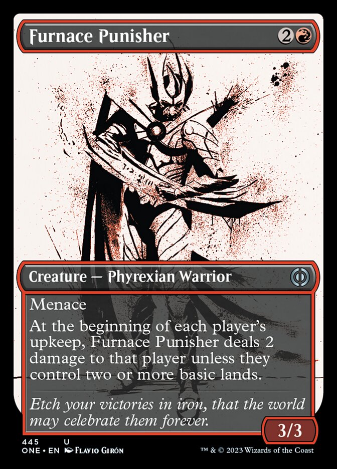 Furnace Punisher (Showcase Ichor Step-and-Compleat Foil) [Phyrexia: All Will Be One] | PLUS EV GAMES 