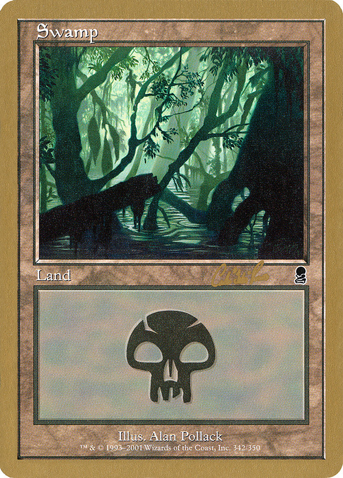 Swamp (cr342) (Carlos Romao) [World Championship Decks 2002] | PLUS EV GAMES 