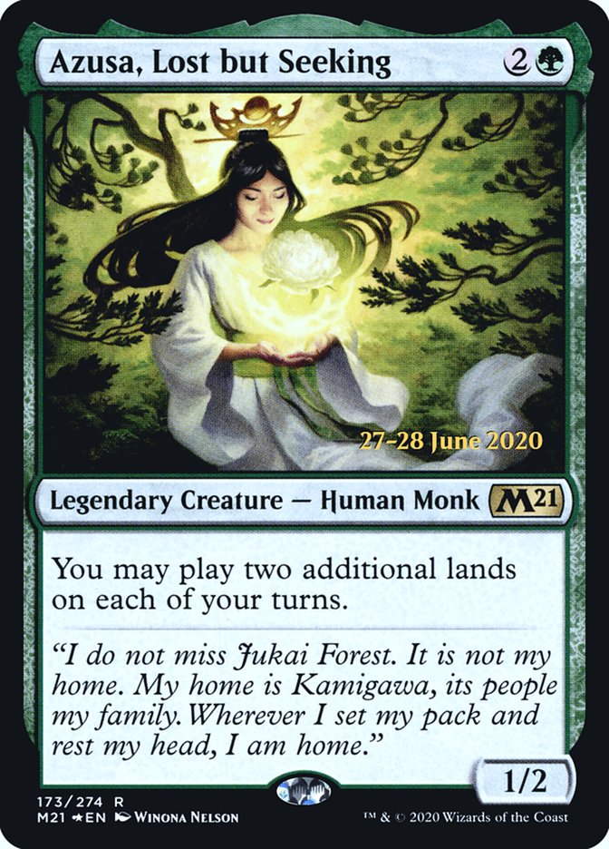 Azusa, Lost but Seeking  [Core Set 2021 Prerelease Promos] | PLUS EV GAMES 