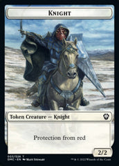 Zombie Knight // Knight Double-sided Token [Dominaria United Commander Tokens] | PLUS EV GAMES 