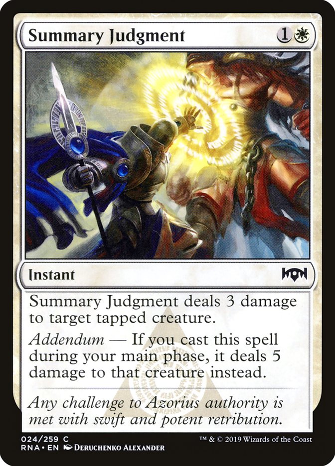 Summary Judgment [Ravnica Allegiance] | PLUS EV GAMES 