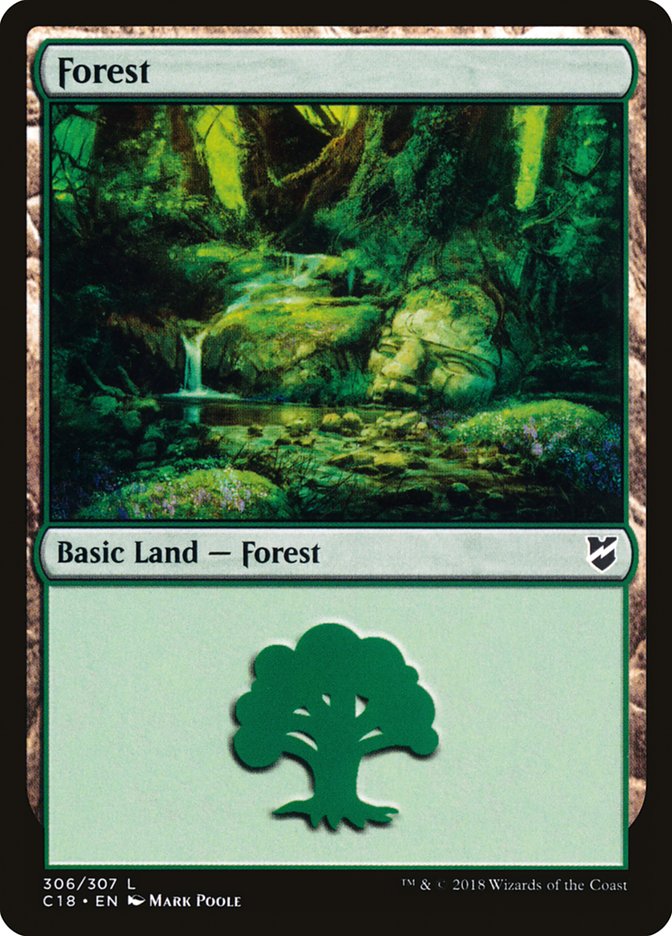 Forest (306) [Commander 2018] | PLUS EV GAMES 