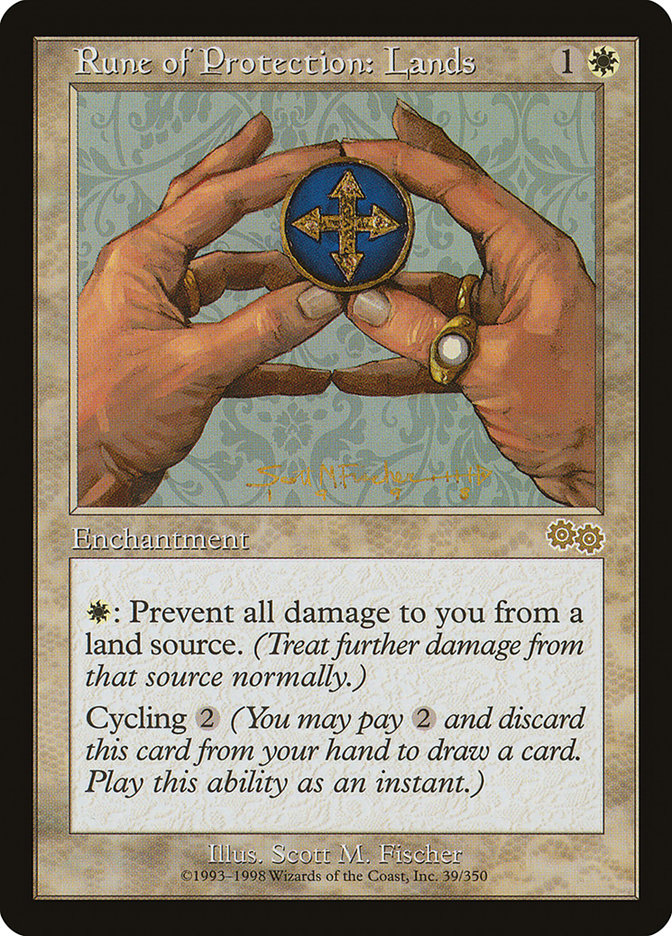 Rune of Protection: Lands [Urza's Saga] | PLUS EV GAMES 