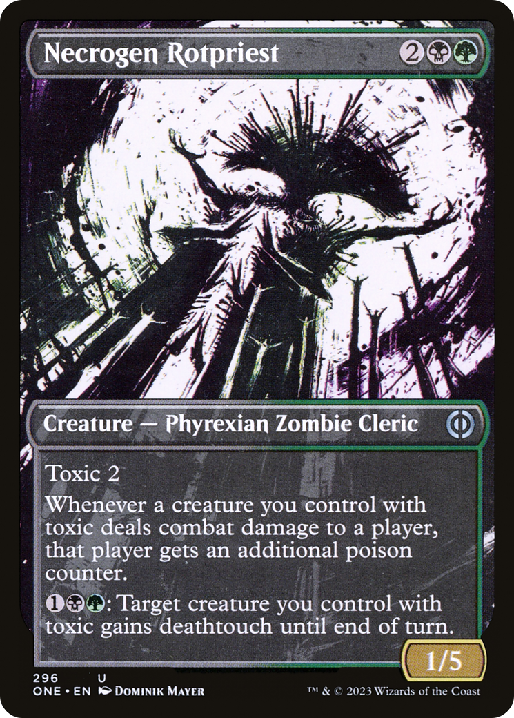Necrogen Rotpriest (Borderless Ichor) [Phyrexia: All Will Be One] | PLUS EV GAMES 