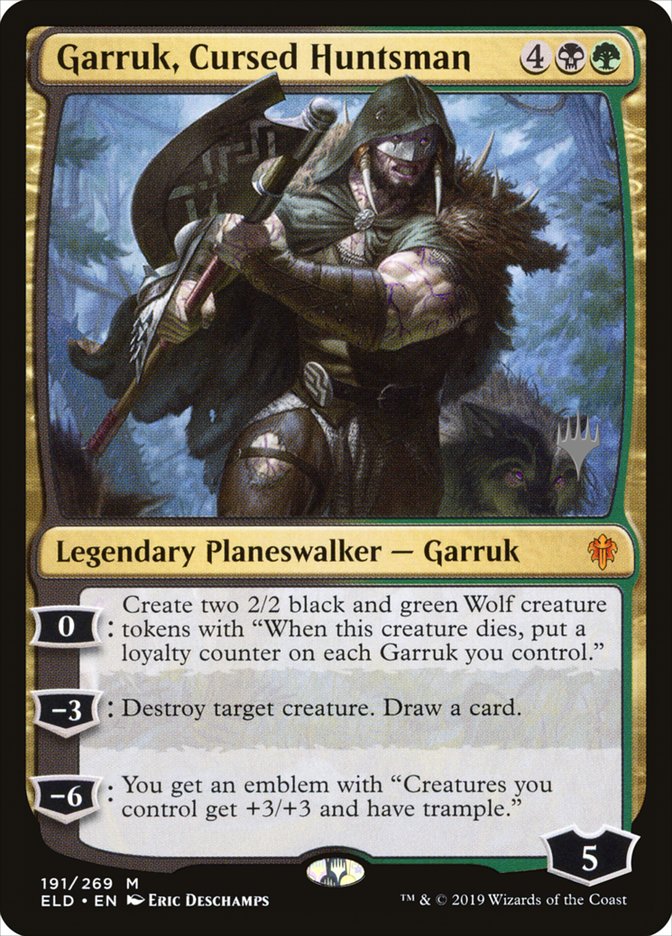 Garruk, Cursed Huntsman (Promo Pack) [Throne of Eldraine Promos] | PLUS EV GAMES 