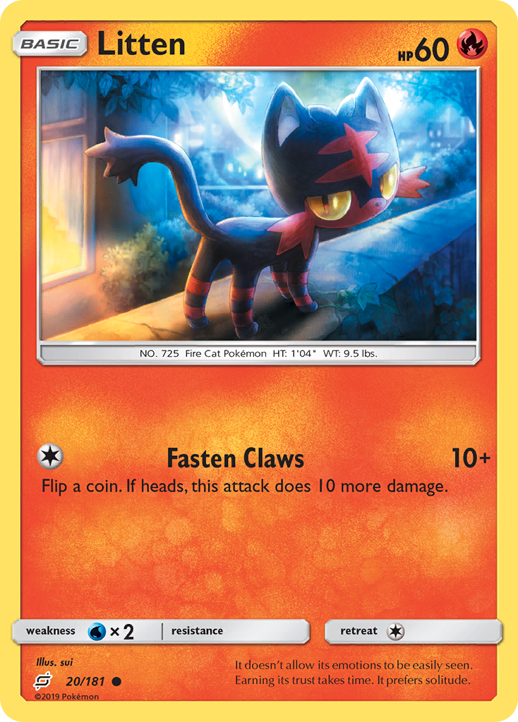 Litten (20/181) [Sun & Moon: Team Up] | PLUS EV GAMES 