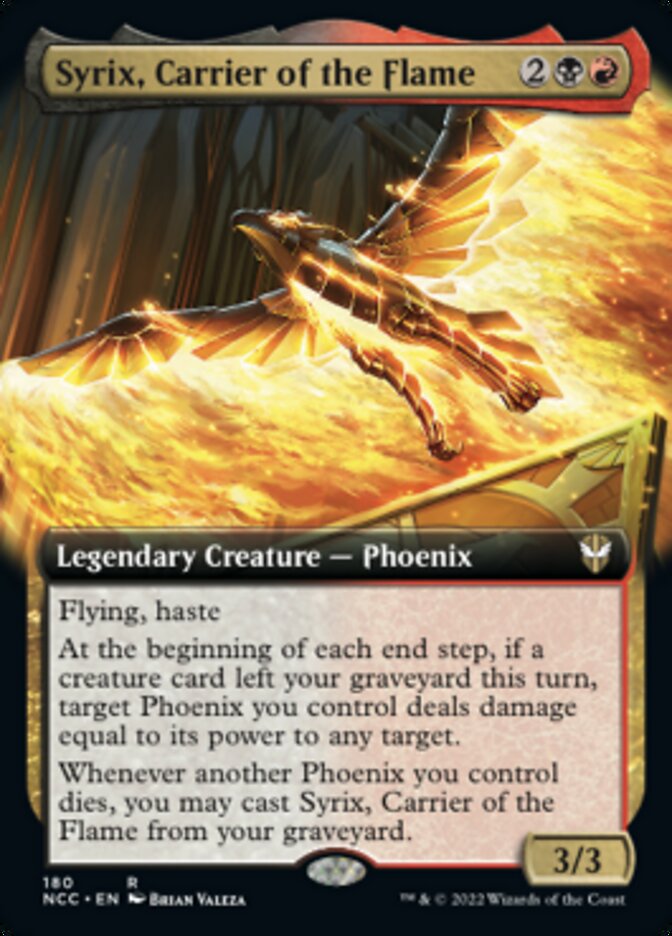 Syrix, Carrier of the Flame (Extended Art) [Streets of New Capenna Commander] | PLUS EV GAMES 