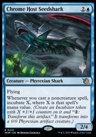 Chrome Host Seedshark (Promo Pack) [March of the Machine Promos] | PLUS EV GAMES 