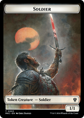 Human // Soldier Double-Sided Token [Murders at Karlov Manor Commander Tokens] | PLUS EV GAMES 