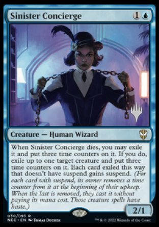 Sinister Concierge (Promo Pack) [Streets of New Capenna Commander Promos] | PLUS EV GAMES 