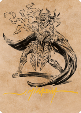 Livaan, Cultist of Tiamat Art Card (Gold-Stamped Signature) [Commander Legends: Battle for Baldur's Gate Art Series] | PLUS EV GAMES 