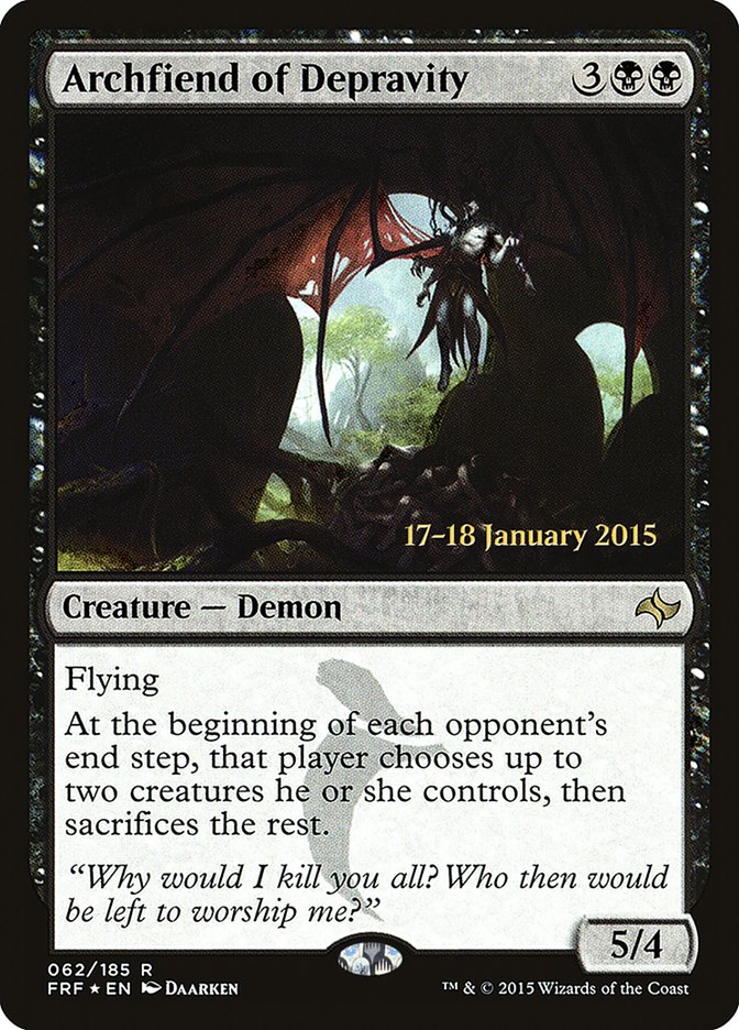 Archfiend of Depravity  [Fate Reforged Prerelease Promos] | PLUS EV GAMES 