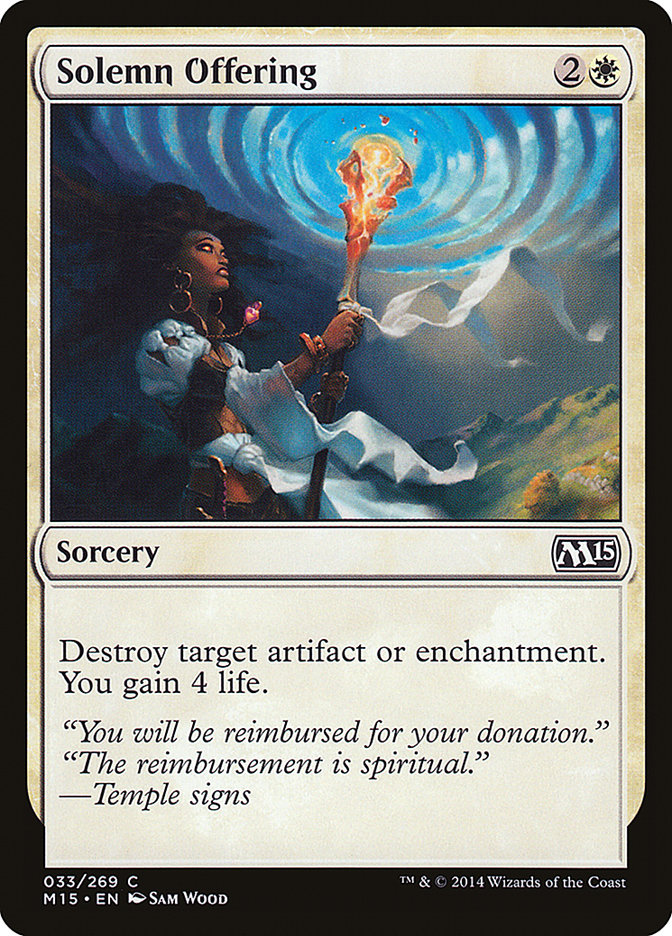 Solemn Offering [Magic 2015] | PLUS EV GAMES 