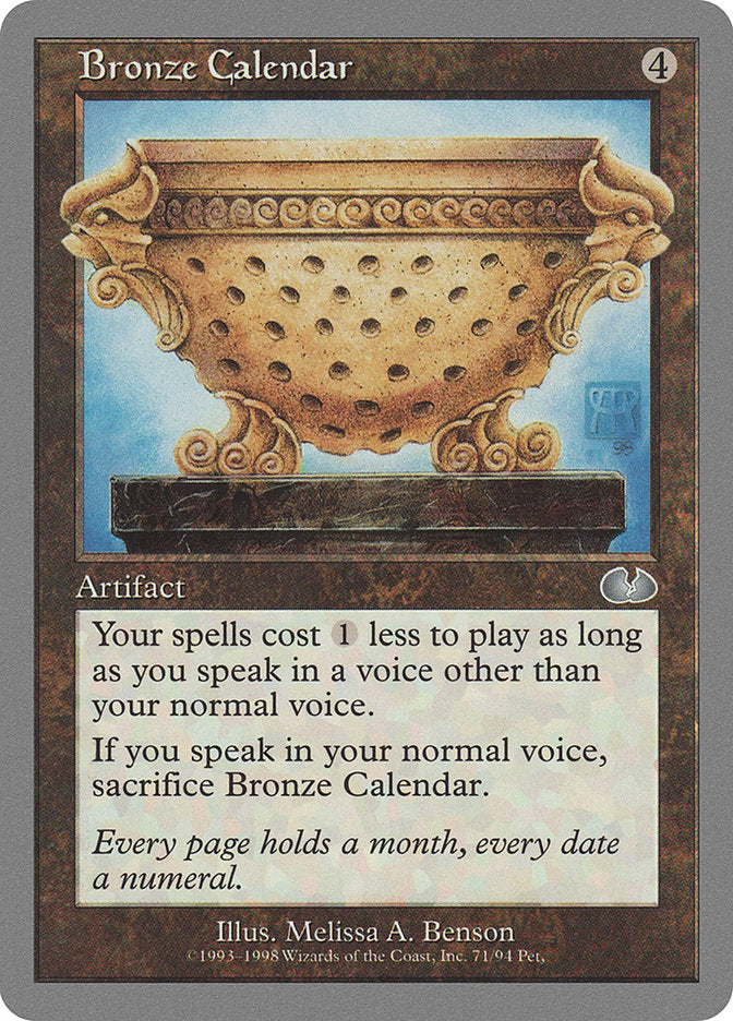 Bronze Calendar [Unglued] | PLUS EV GAMES 