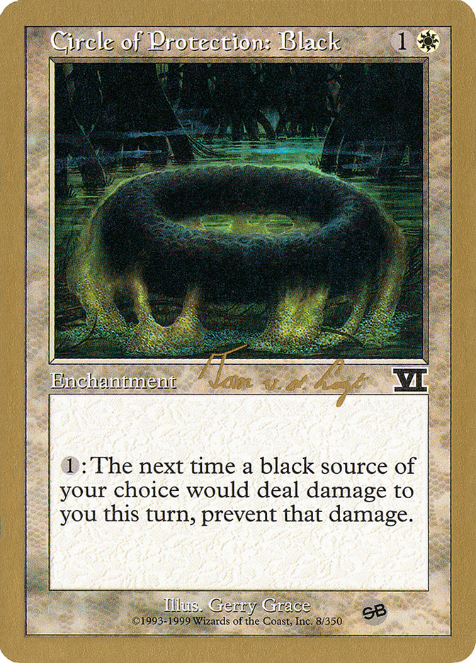 Circle of Protection: Black (Tom van de Logt) (SB) [World Championship Decks 2000] | PLUS EV GAMES 