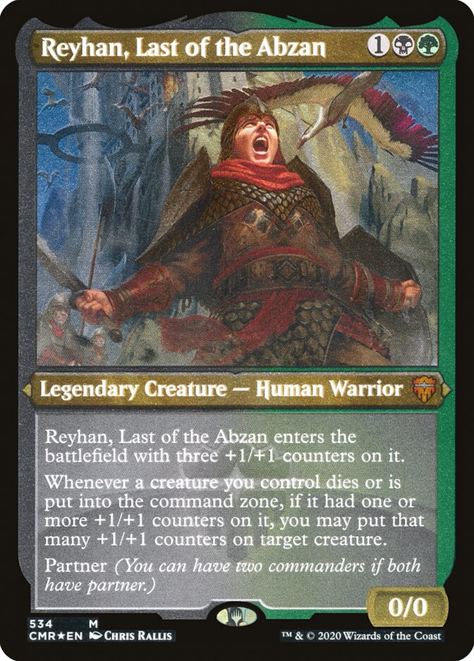 Reyhan, Last of the Abzan [Commander Legends Etched] | PLUS EV GAMES 