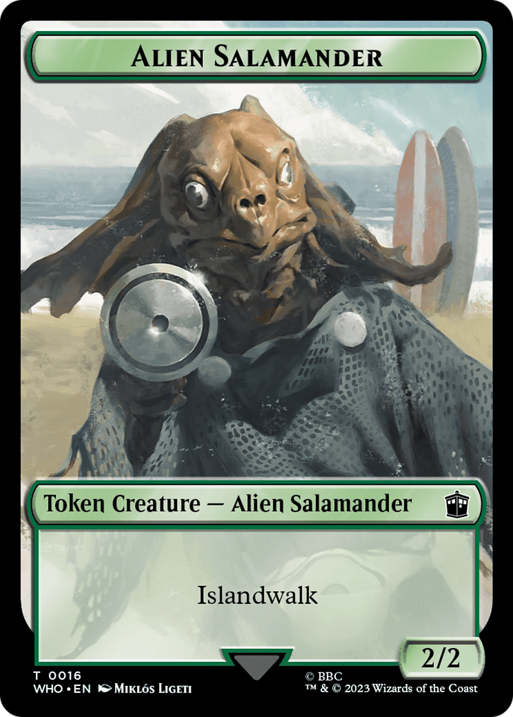 Dalek // Alien Salamander Double-Sided Token [Doctor Who Tokens] | PLUS EV GAMES 