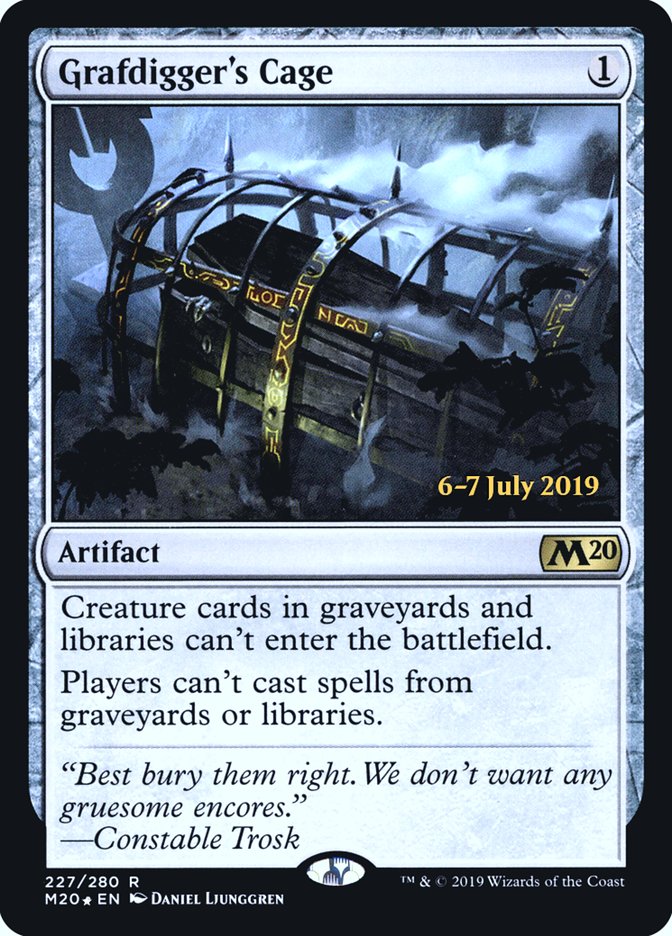 Grafdigger's Cage  [Core Set 2020 Prerelease Promos] | PLUS EV GAMES 