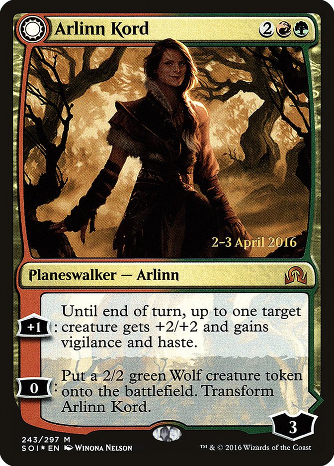 Arlinn Kord // Arlinn, Embraced by the Moon [Shadows over Innistrad Prerelease Promos] | PLUS EV GAMES 