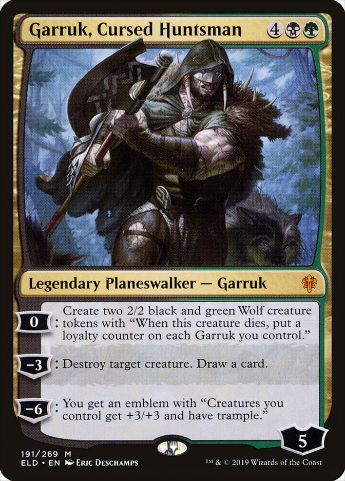 Garruk, Cursed Huntsman [Throne of Eldraine] | PLUS EV GAMES 